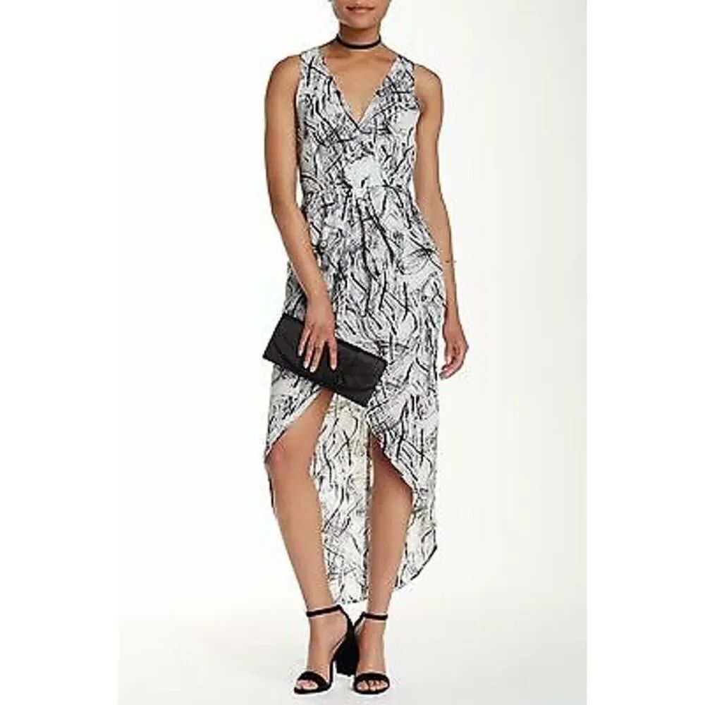 Anthropologie ASTR Faux Wrap Hi Lo Sleeveless Dress Sz. M